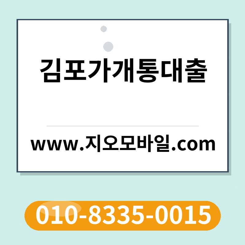 김포가개통대출